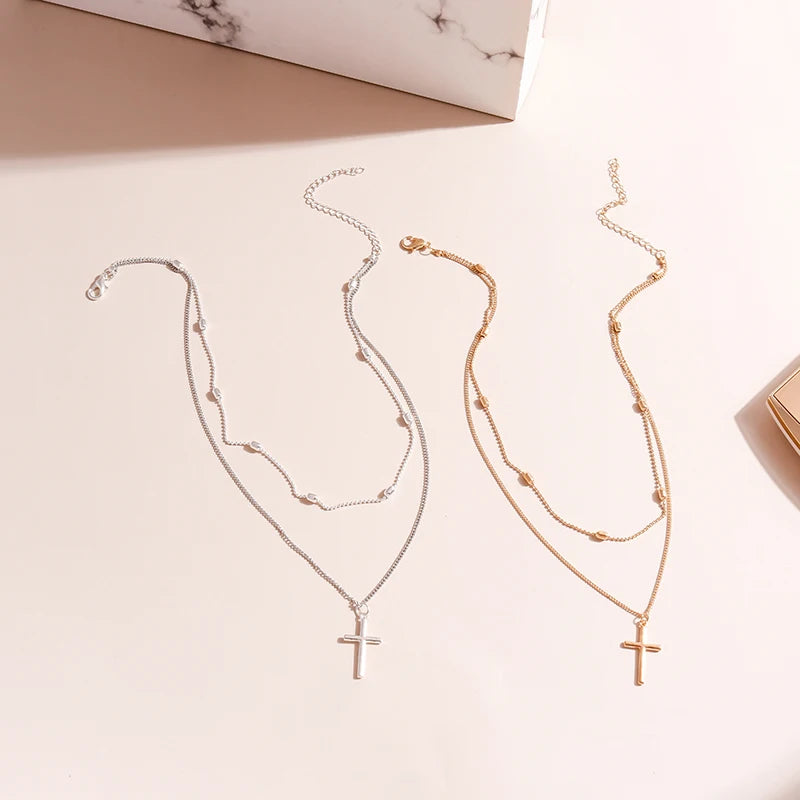 Romantic Cross Pendants Necklace