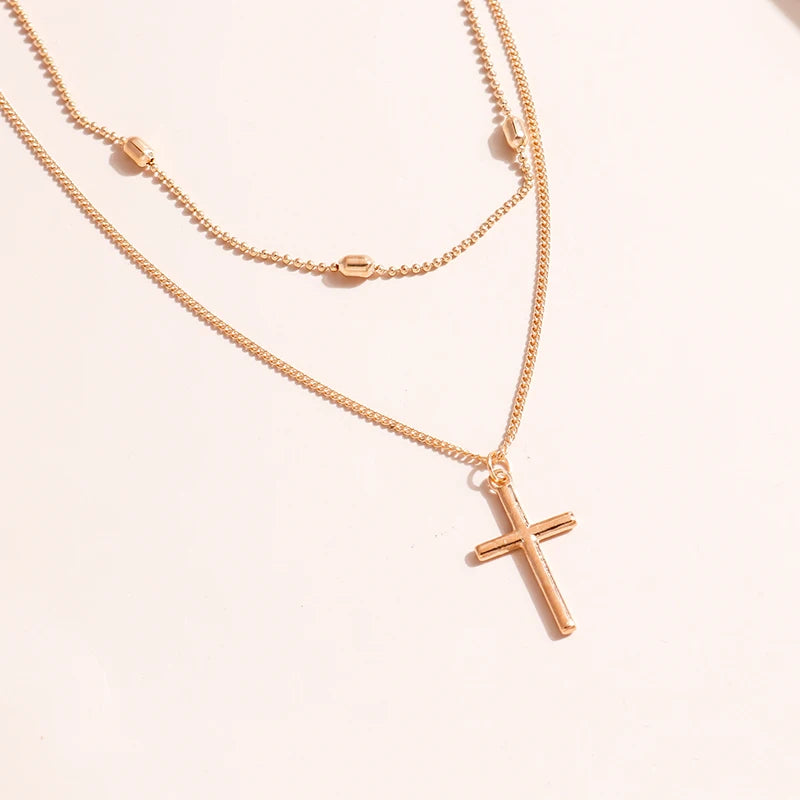 Romantic Cross Pendants Necklace