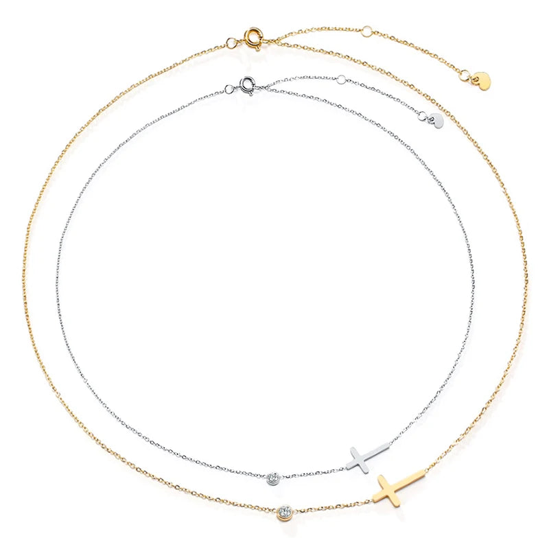 Sideways Cross Necklaces