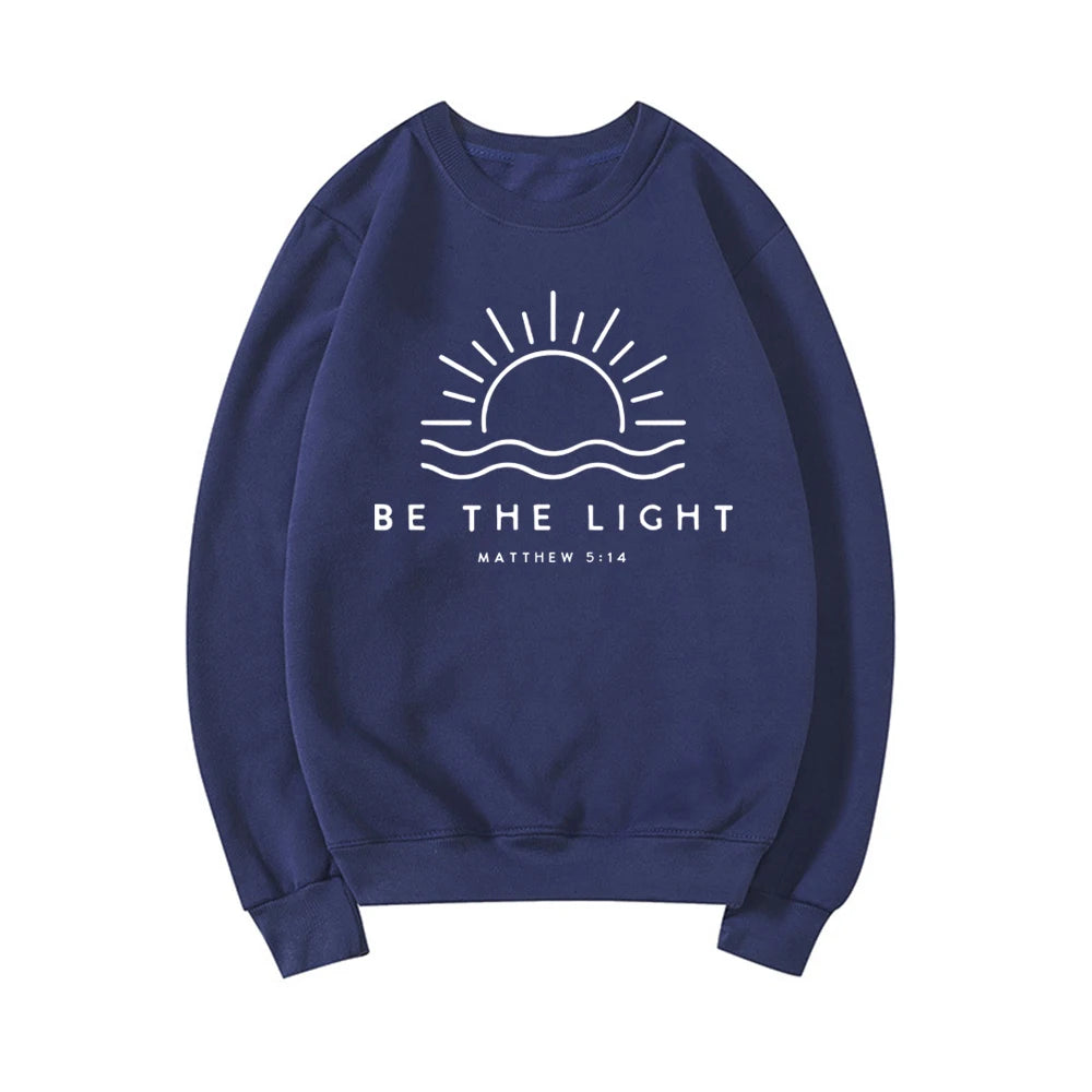 Be The Light Sweatshirt Gift for Christians Mathew 5:14 Sweatshirt