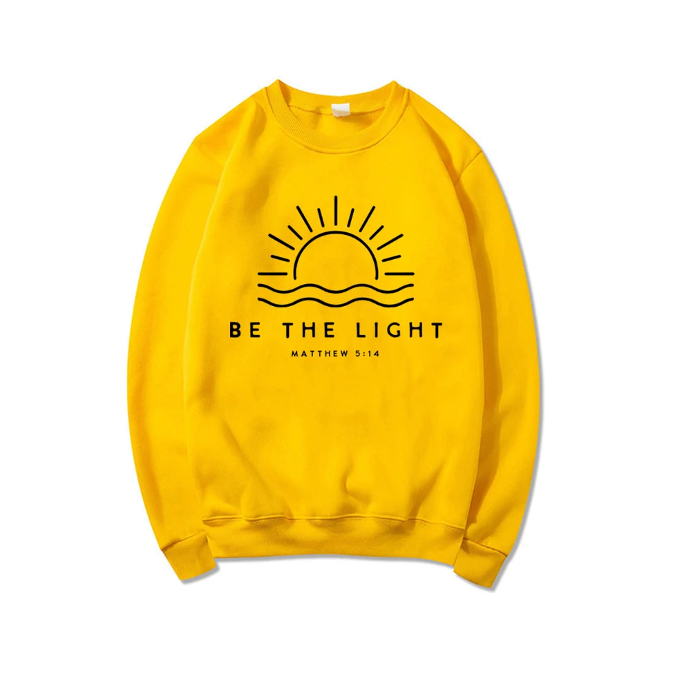 Be The Light Sweatshirt Gift for Christians Mathew 5:14 Sweatshirt