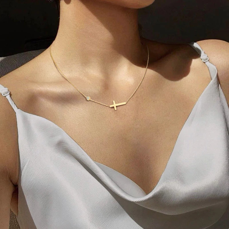 Sideways Cross Necklaces