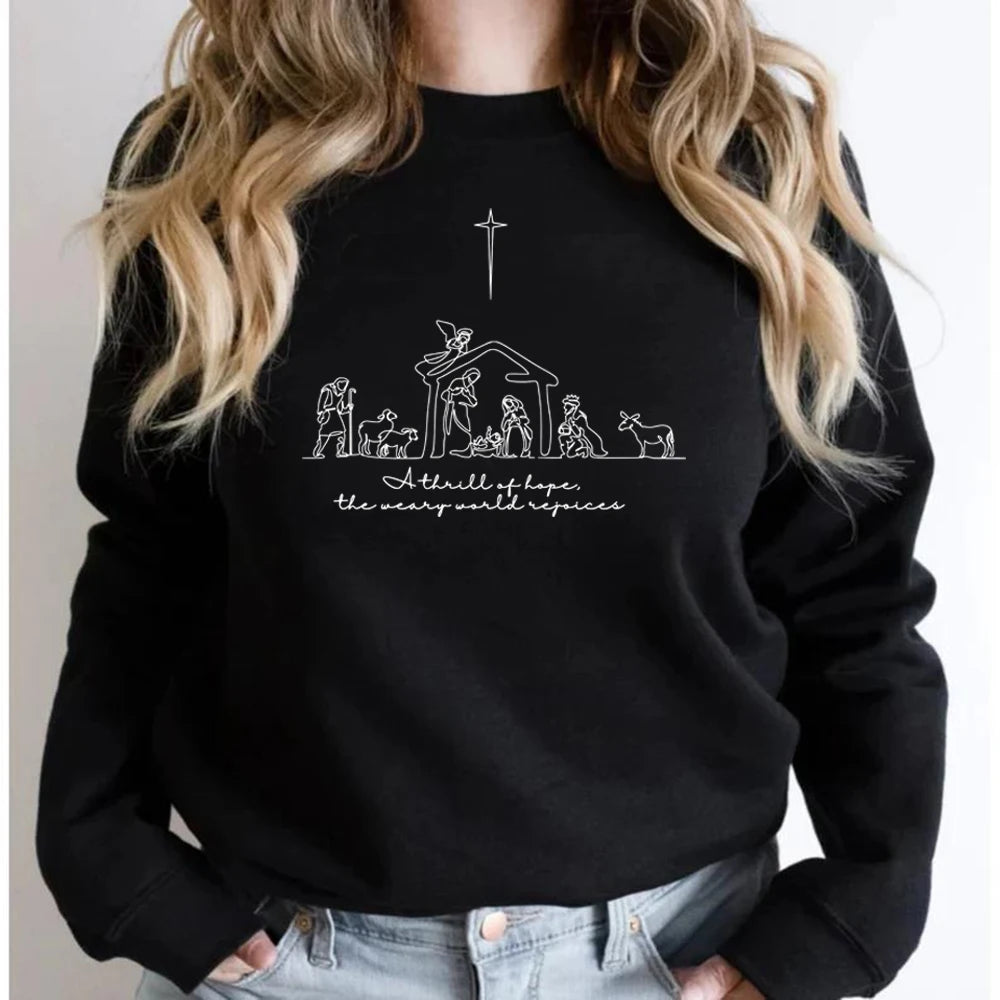 A Thrill of Hope The Weary World Rejoices Sweatshirt