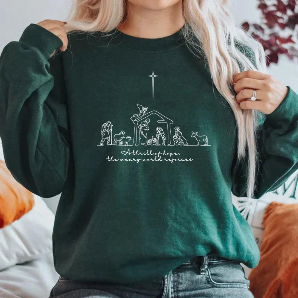 A Thrill of Hope The Weary World Rejoices Sweatshirt