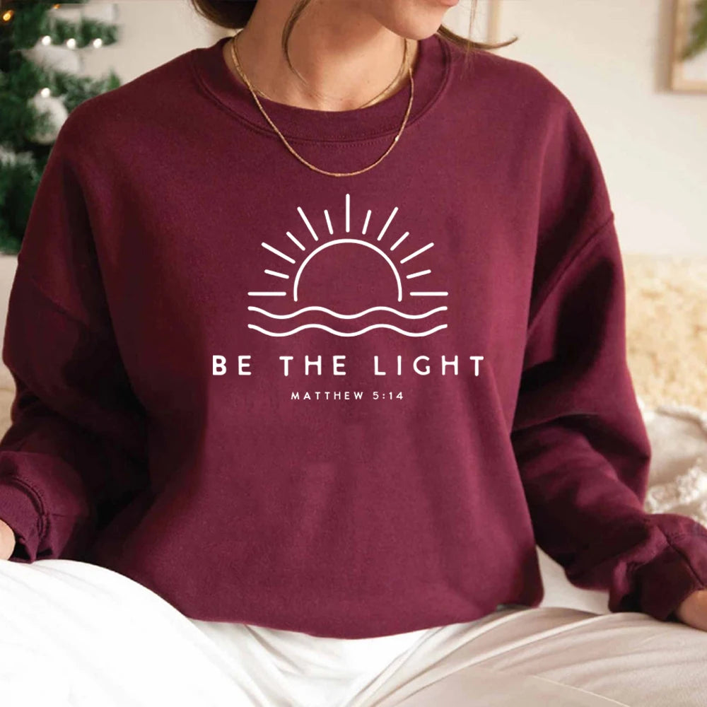 Be The Light Sweatshirt Gift for Christians Mathew 5:14 Sweatshirt